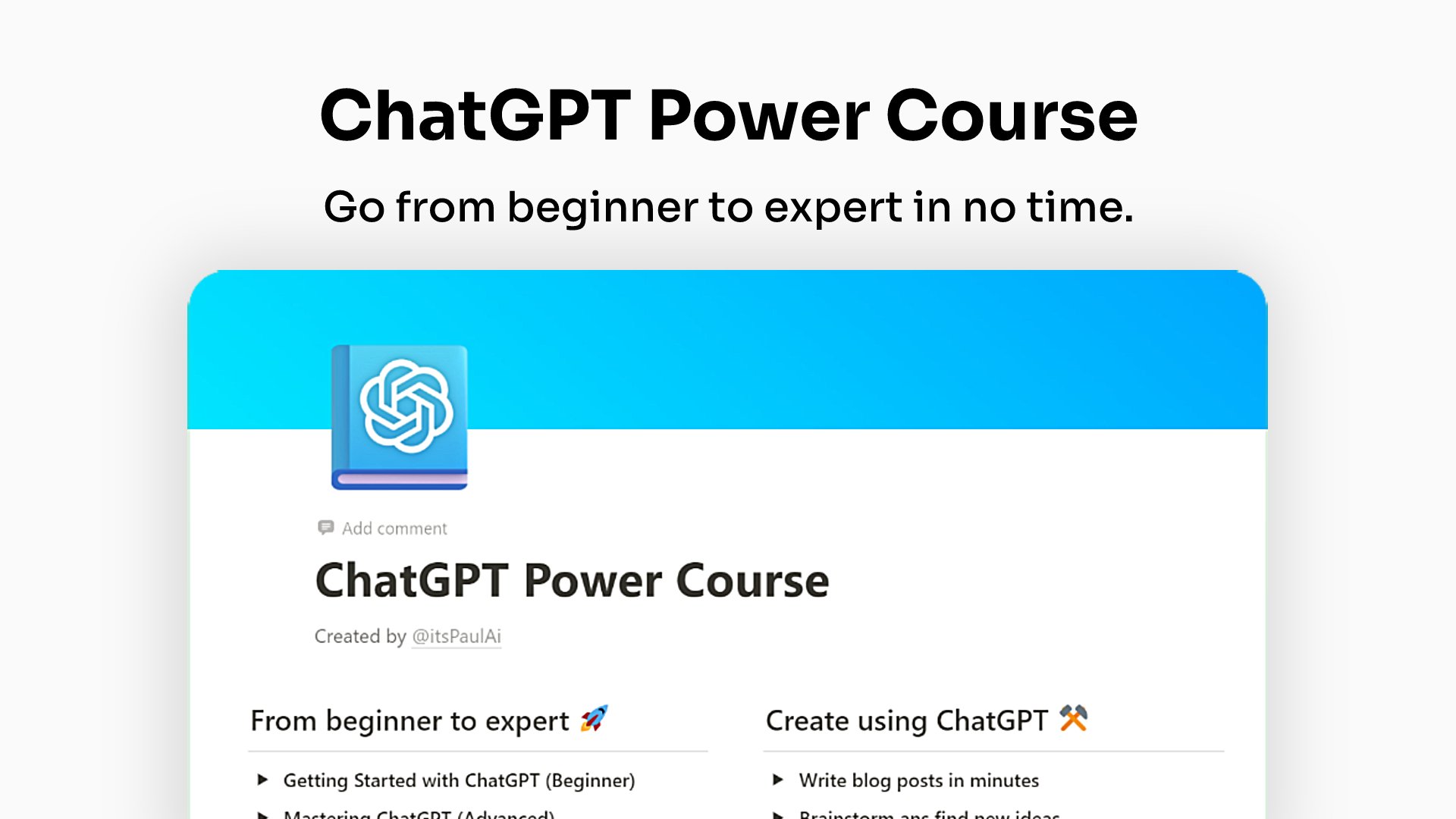 ChatGPT Power Course